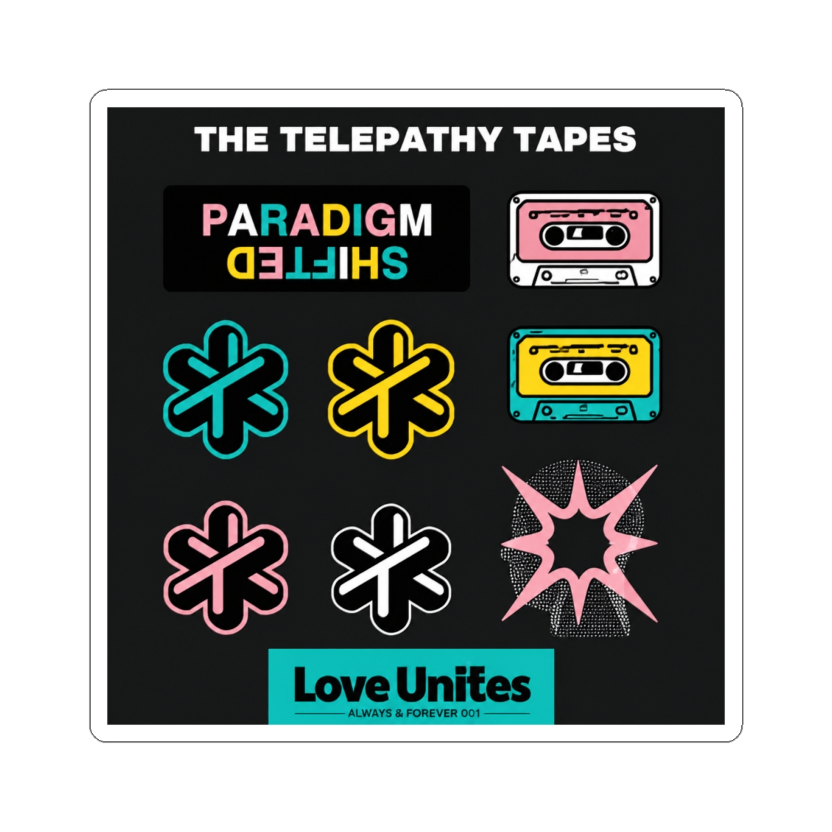 Telepathy Tapes Sticker Sheet - The Telepathy Tapes - alternate angle 1, merchandise